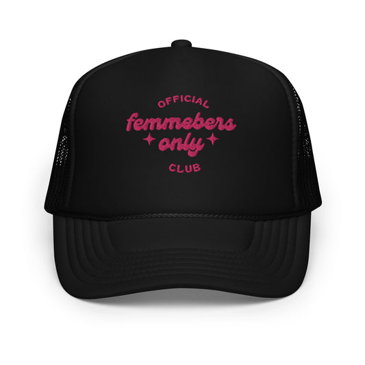 Femme-bers only Trucker Cap Pink and black