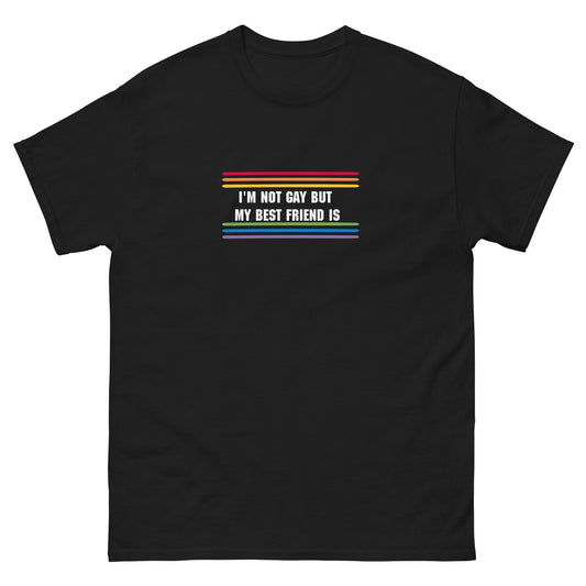 I'm not gay, but my best friend is unisex tee