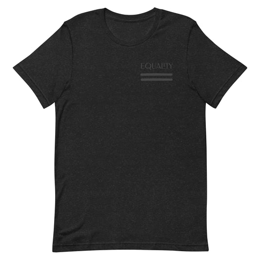 Equality all black Unisex t-shirt